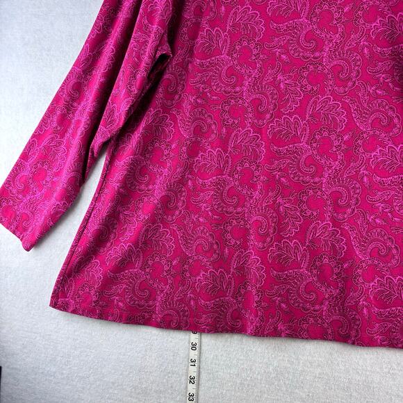 Isaac Mizarahi Live! Turtleneck Tunic Sweater Women 2X Stretch Comfort Filigree - Picture 7 of 8